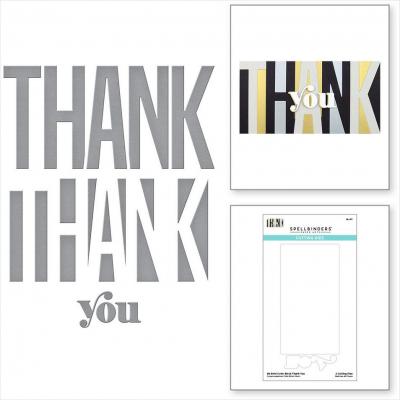 Spellbinders Etched Dies - Be Bold Color Block Thank You